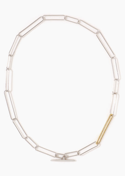 Maestro Collection - 9K Yellow Gold Paperclip Necklace (Size - 24) with  Spring Ring Clasp. - 7382149 - TJC